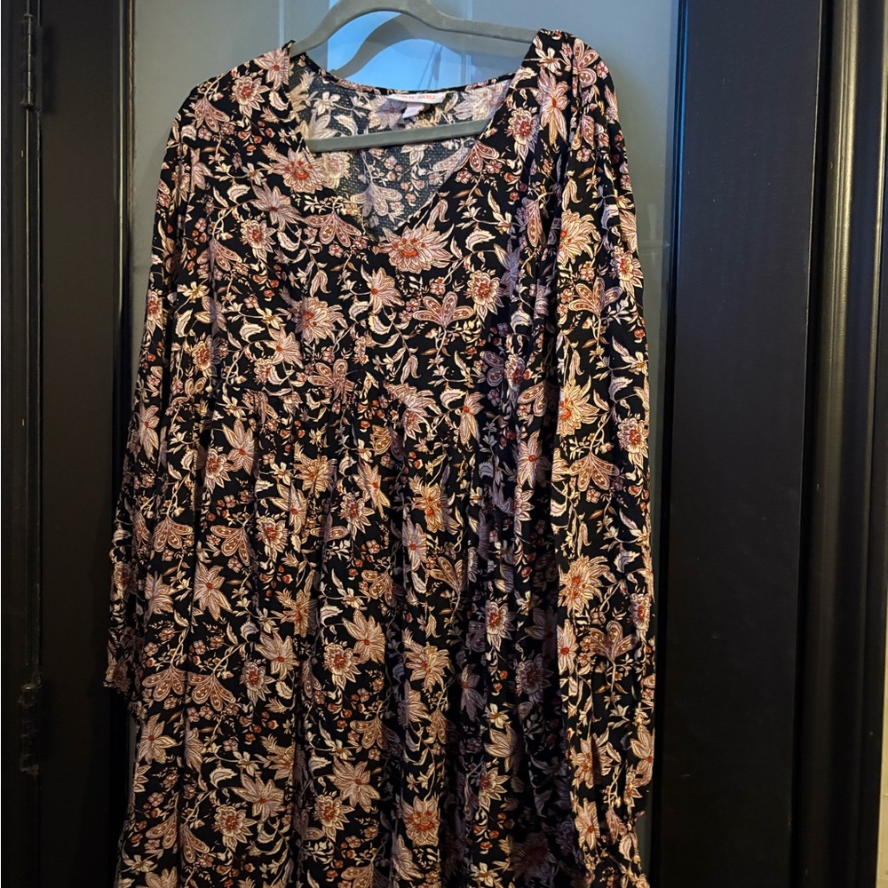 Knox Rose Orange Bishop Sleeve Sundress